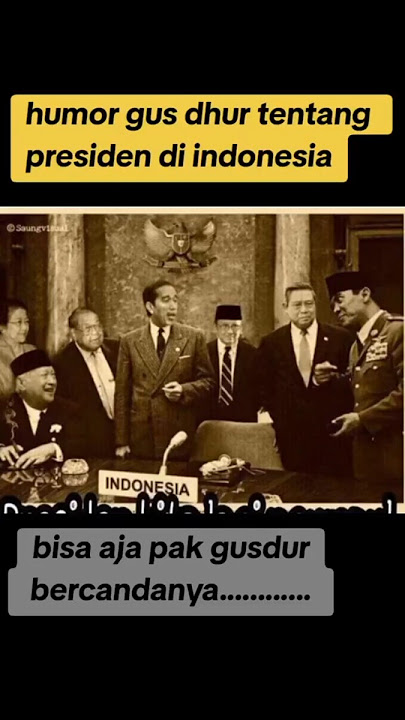 Humor Gusdur Tentang Presiden Indonesia#shorts #shortstrending