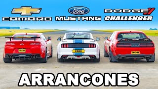 Ford Mustang King Cobra vs Chevy Camaro vs Dodge Challenger SRT: ARRANCONES