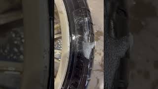 Sidewall punctured in Tesla tire from pot hole #tires #caraccessory #car #carpart #mechanic #wheels