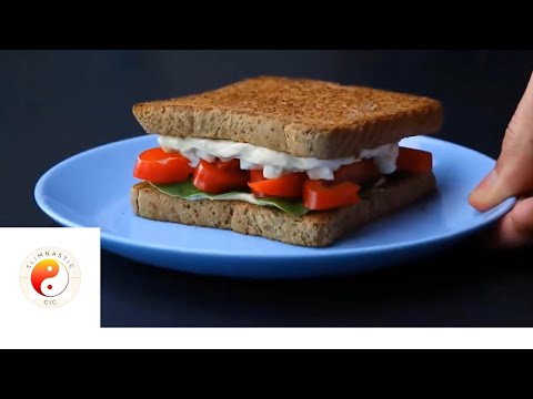 Mediterranean Magic: Red Pepper Hummus Sandwich