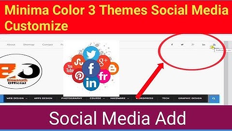 Minima Coloured  3 Theme Social Link Add || Themes Ka Upar Social Link Add || Customize  || 2021
