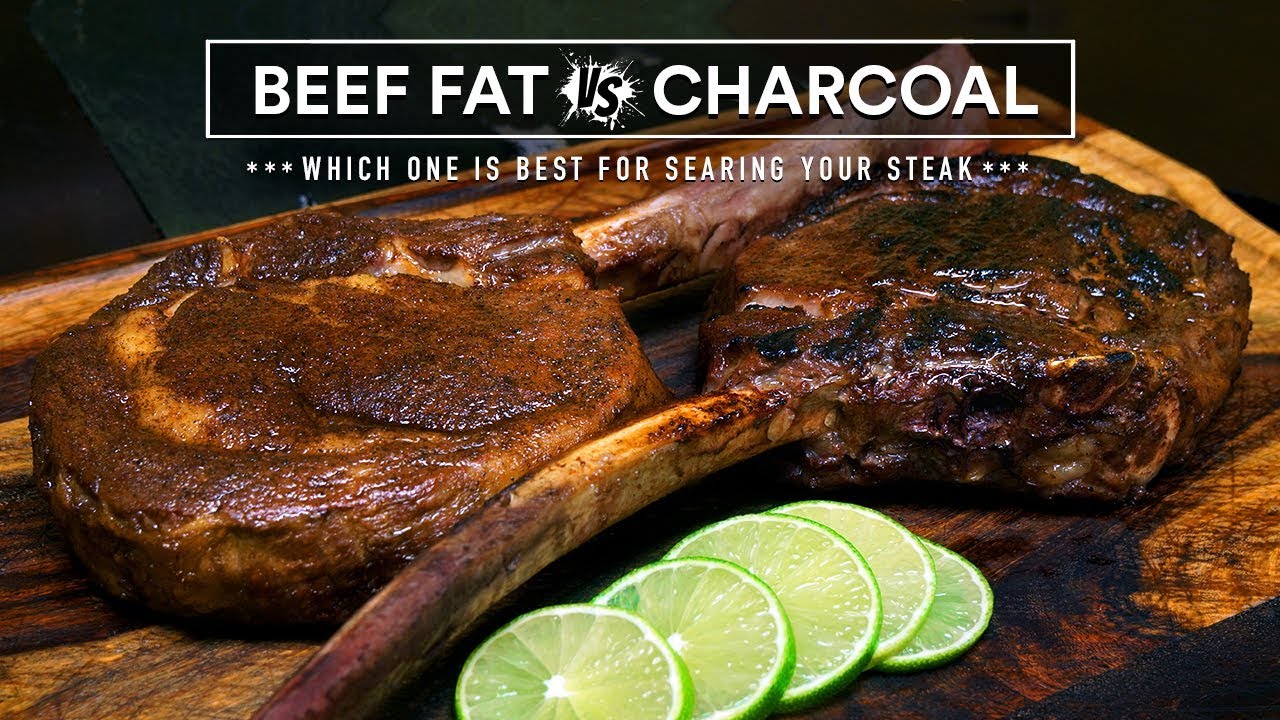 Tomahawk in BEEF FAT vs CHARCOAL Sous Vide! Which steak is BEST?