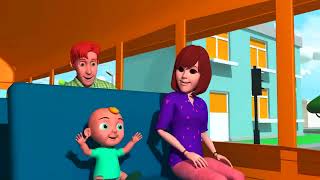 The Wheels On The Bus Round And Round Orange - Kids Songs And Nursery Rhymes