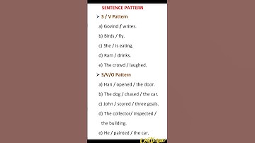 SENTENCE PATTERNS #English Language#