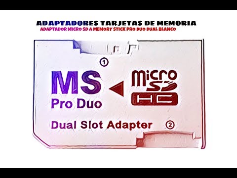 Video de Adaptador micro SD a memory stick pro duo dual  Blanco