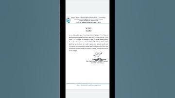 Wbuttepa new Notice:Baba Saheb Ambedkar Education university