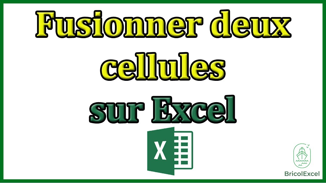 Comment fusionner deux cellules sur excel - YouTube