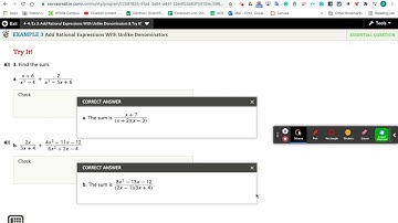 4-4 Adding and Subtracting Rational Expressions.  Examples 3 and 4.