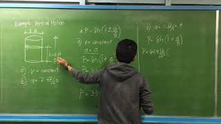 Vertical Motion Example + Intro to Rotating Vessel