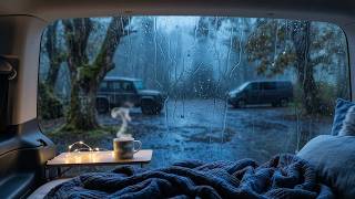 Heavy Rain Drumming on Car Roof and Faint Soft Thunder - Escape Reality Now, Sounds for Deeper Sl.. screenshot 2
