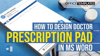كيفية تصميم لوحة الوصفات الطبية في برنامج MS Word | تصميم ترويسة طبيب الأسنان