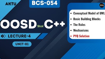 Lec-1.4 | Object Oriented System Design with C++ | Unit-1 | BCS-054 | OOSD C++ 3rd Year | Aktu Exams