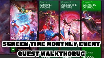 Screen time Event Quest walkthrough | Marvel Contest of Champions