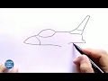 Very easy how to draw  jet  a cartoon for kids   drawing doodle art