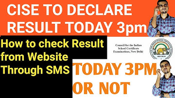 ICSE RESULT 2020 /ISC CLASS 12TH RESULT 2020/ ICSE CLASS 10 RESULT 2020/TODAY/3PM/CISE RESULT 2020