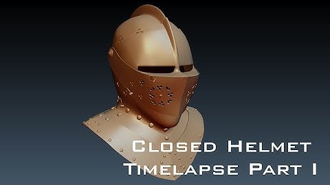 Medieval Closed Helmet. Pt 1: Modelling (Timelapse)
