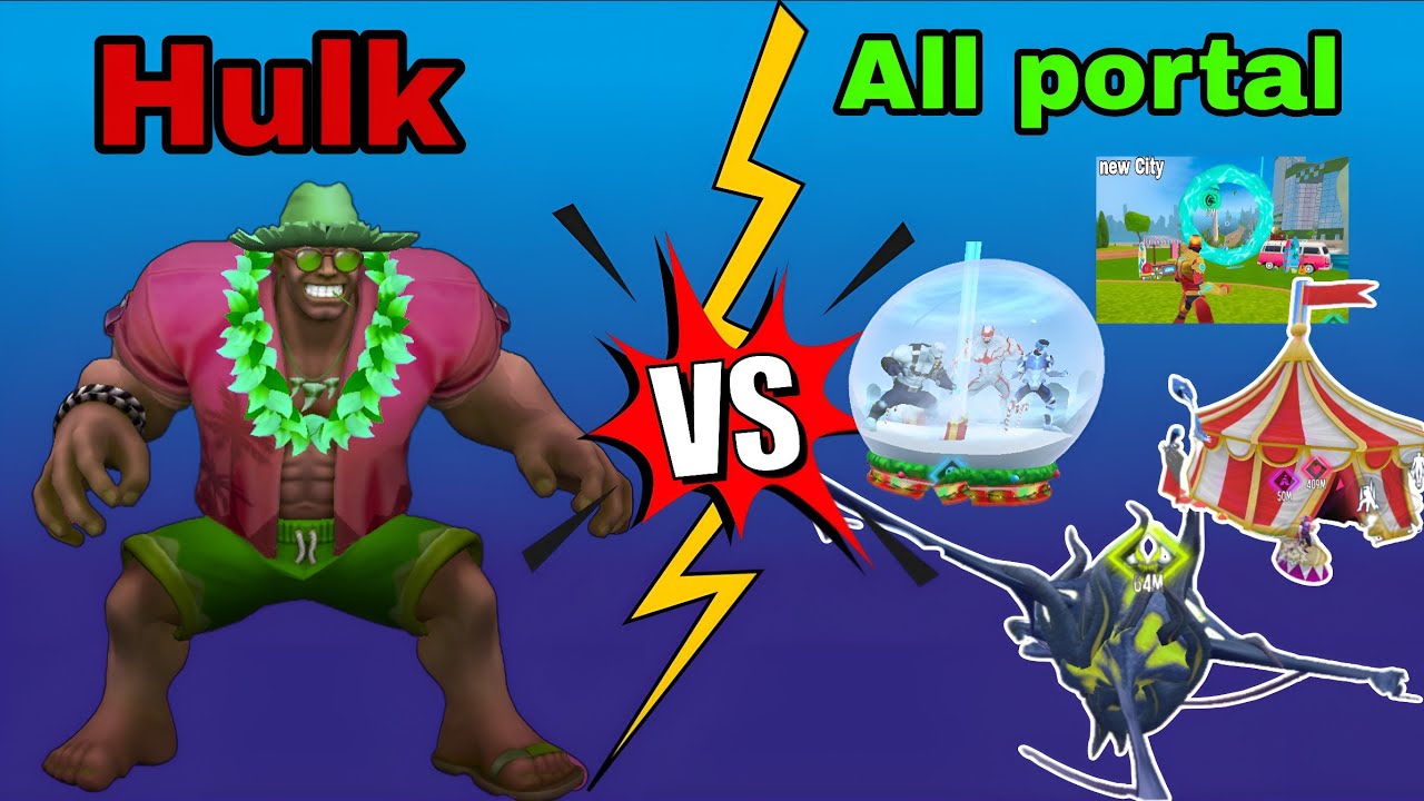 New Hulk vs all portal fight spider fighter 3 - YouTube