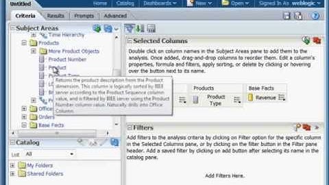 How to Create an OBIEE 11g Analysis