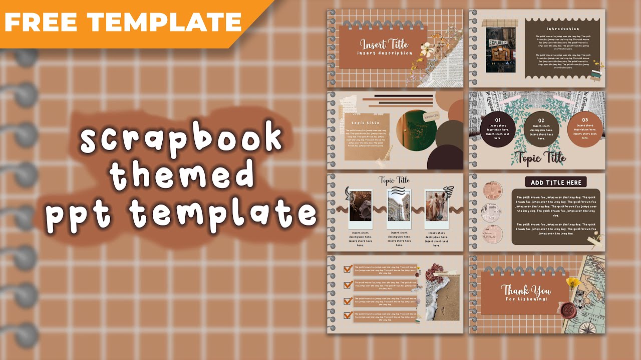 How to Make Scrapbook Themed Powerpoint Template [ FREE TEMPLATE ]