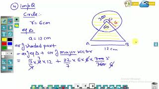 10 + Maths + NCERT +  Chapter 12 + Area Related to Circle + Exercise 2.3 + Question 4 + Question 5