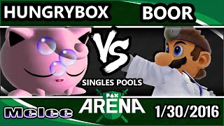 PAX South - Liquid Hungrybox (Jigglypuff) Vs. Boor (Dr.Mario, Mario) SSBM Pools WF - Smash Melee screenshot 2