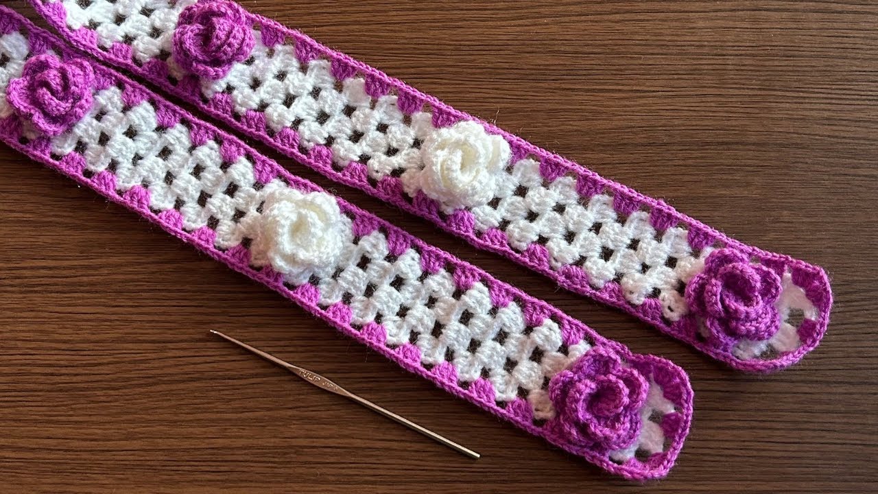 Woolen toran💫 new👌toran design #new toran patti flower toran #jhalar ki patti #easy crochet pattern