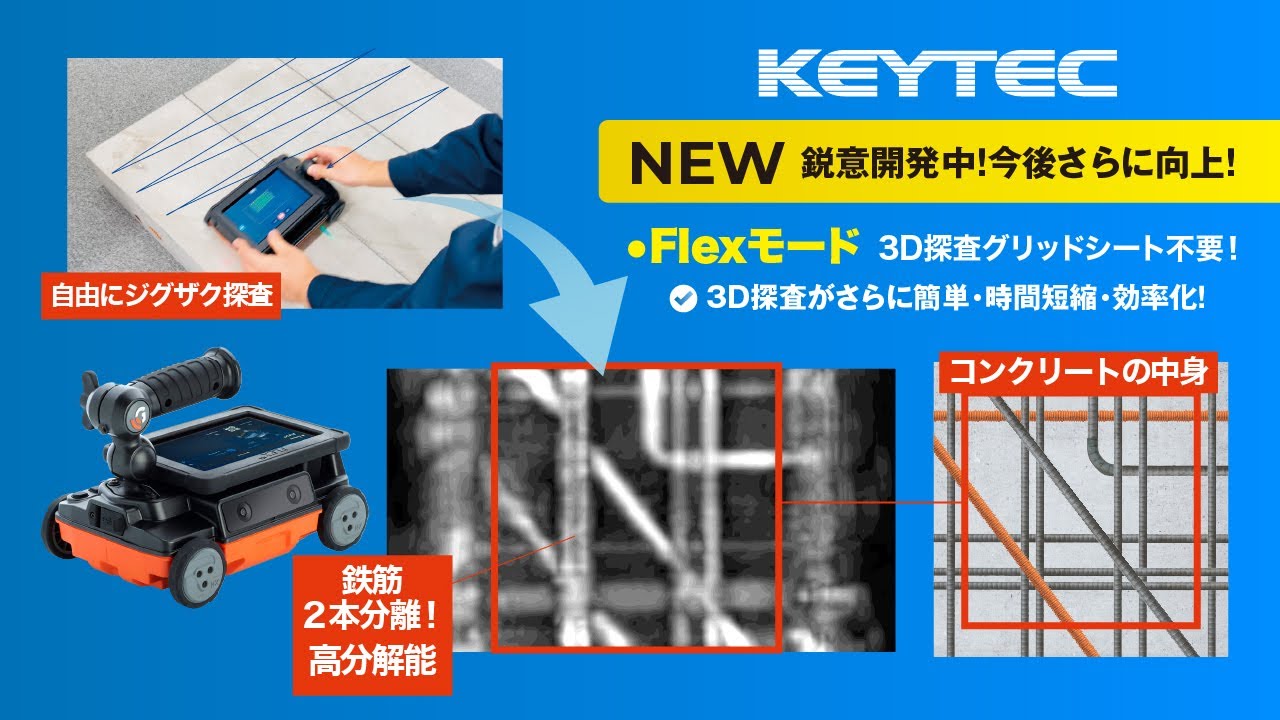 Flexモード鋭意開発中】世界最新 高性能電磁波レーダ Flex NX【3D探査