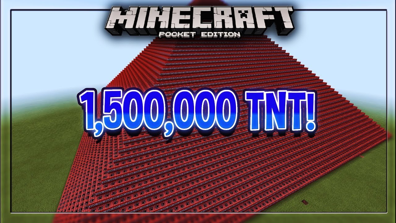 DO NOT Blow Up 1,500,000 TNT in Minecraft Pocket Edition!!! YouTube