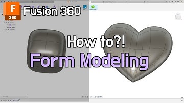 Heart T-spline Form 3D Modeling with Fusion 360 | How to design tip