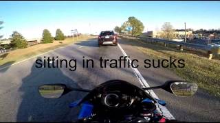 riding in traffic GSXR 750