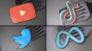 World&#39;s Most Famous Logo Pancake Art - YouTube, TikTok, Twitter, Meta