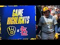 Brewers vs cardinals game highlights 42024  mlb highlights