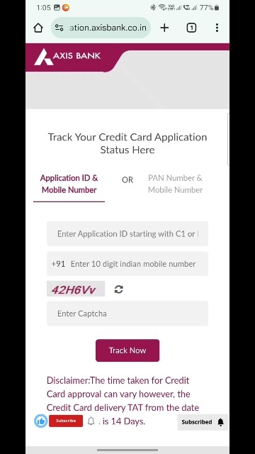 how to check axis bank credit card status / Axis bank credit card ...