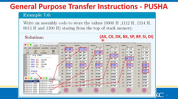 Ch7 P3 - Data Transfer Instructions of 8086 Microprocessor | PUSHA POPA.
