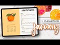 PLAN WITH ME | Digital Bullet Journal January 2021 | Healthy Theme