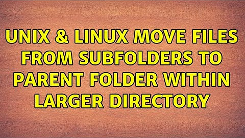 Unix & Linux: Move Files From Subfolders to Parent Folder Within Larger Directory
