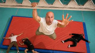 Hanging From The Rafters! We Try Damien's Beam Hang, Who Can Land it?!
