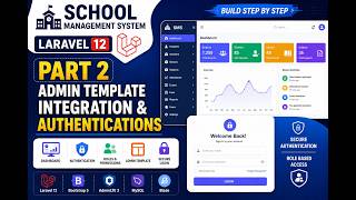 Laravel 12 School Management System Tutorial | Part 2: Admin Template Integration & Authentication