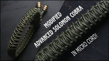 HOW TO MAKE MODIFIED ADVANCED SOLOMON COBRA PARACORD BRACELET, EASY PARACORD TUTORIAL, DIY.