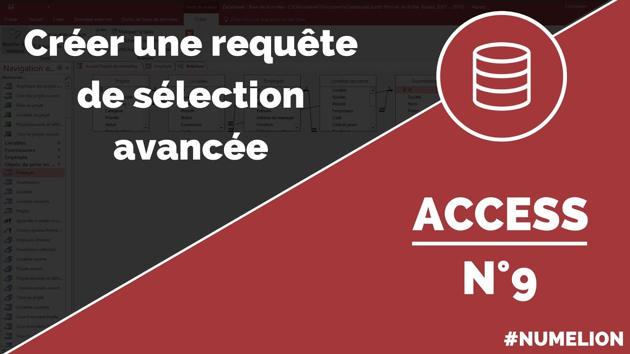 Tutoriel et cours Access n° 9 : Requête de sélection avancée
