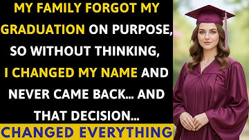 My Family Forgot My Graduation on Purpose, So I Changed My Name and Never Came Back…