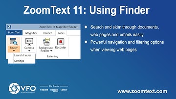 ZoomText 11 - Using the new unified Finder
