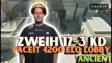 DEMO POV - zweih (17-3) KD FACEIT LOBBY 4200 ELO WITH yxngstxr (Ancient)  #zweih #cs2 #faceit