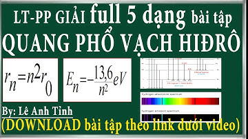 Các dạng bài tập về quang phổ vạch nguyên tử hiđrô