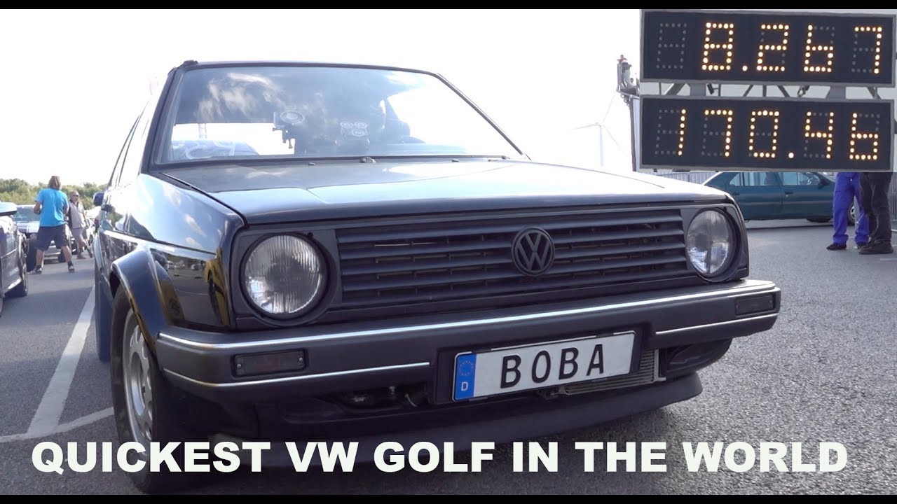 Quickest VW Golf MK2 In The World - 8.26 @ 170mph BOBA Motoring