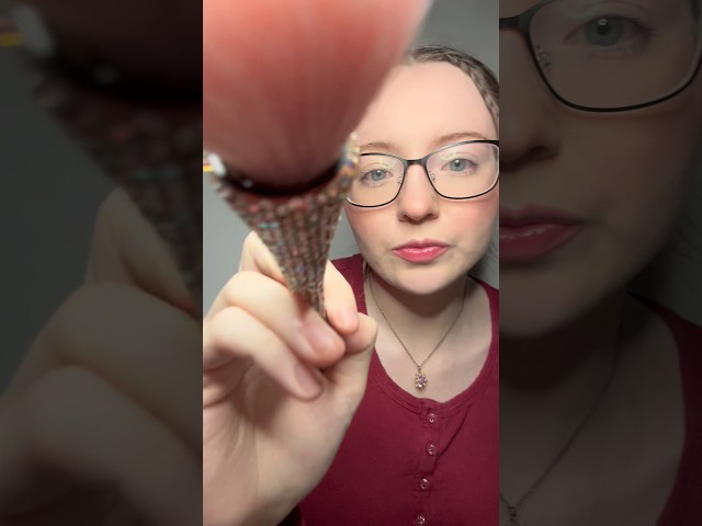 3 minutes of Face Brushing #asmr #facebrushing #asmrbrushing #asmrshorts  #asmrtriggers