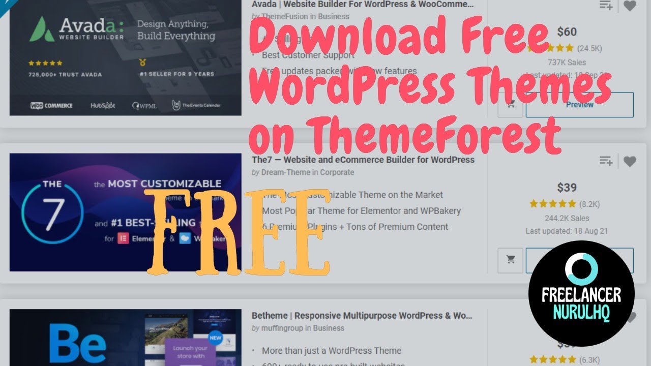 Download Free WordPress Themes on ThemeForest | - YouTube