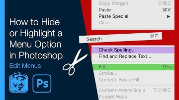How to Hide or Highlight a Menu Option in Photoshop (Edit Menus)