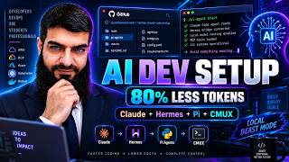 Build Apps at BEAST Speed ⚡ Claude Code + Hermes + Pi + CMUX AI Coding Setup 🚀 #hermes #hermesagent