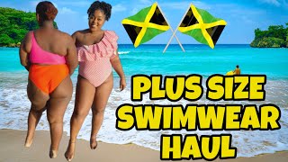 Plus-size swimsuit haul ft  @tazi4747 🥰 We went to one of the most beautiful beach in Jamaica 🇯🇲🇯🇲